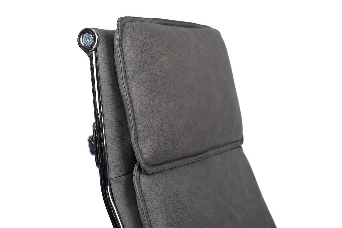 кресло руководителя rv chair dil 6018h серая экокожа фото